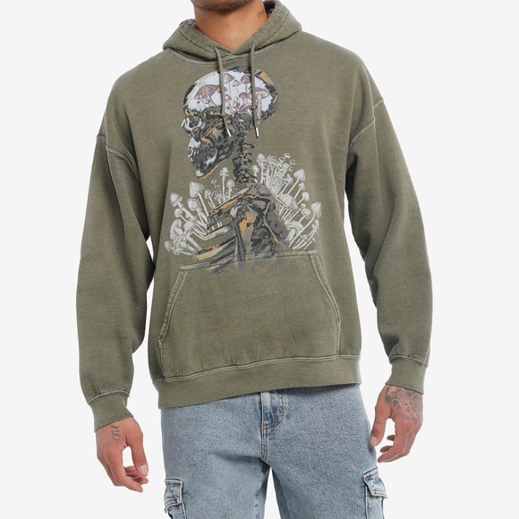 NEW Social Collision Skeleton & Mushroom Hoodie - Picture 2 of 7
